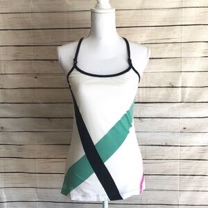 Y2K Hurley Racerback Striped Color-block Retro Tank